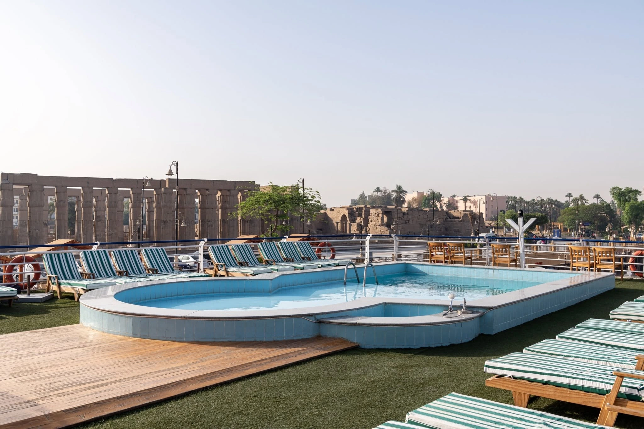 Sun deck of the MS Nile Bride Nile Cruise Nile cruise